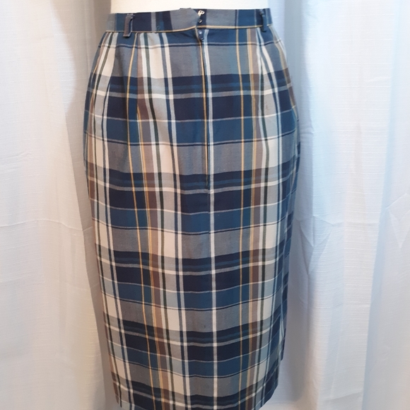 Vtg plaid sears mary Lewis koratron skirt sz 10 *R - Picture 3 of 6